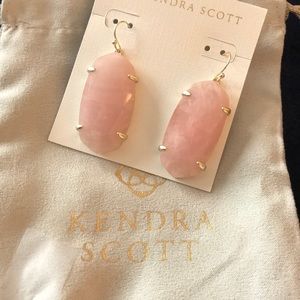 Kendra Scott pink quartz Esme earrings